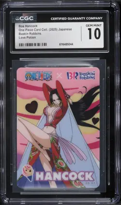2025 One Piece Japanese Baskin Robbins Boa Hancock LOVE POTION - CGC 10 GEM MINT - Image 2