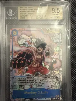 Monkey.D.Luffy Manga OP11-118 A Fist of Divine Speed Secret Rare Foil BGS 9.5 - Image 1