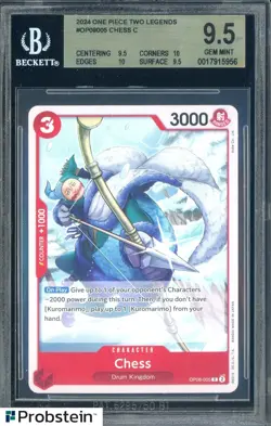 2024 One Piece Two Legends OP08-005 Chess BGS 9.5 GEM MINT - Image 1