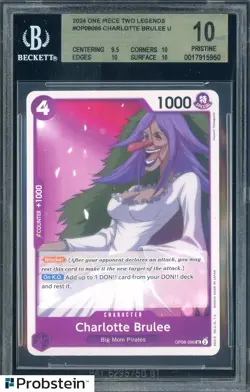 2024 One Piece Two Legends OP08-066 Charlotte Brulee BGS 10 PRISTINE - Image 1