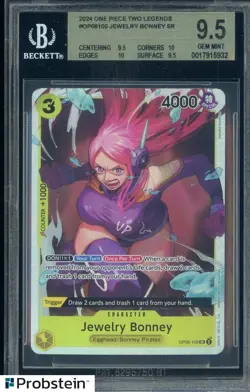 2024 One Piece Two Legends OP08-105 Jewelry Bonney Super Rare BGS 9.5 GEM MINT - Image 1