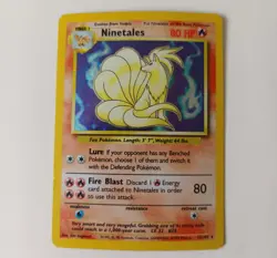 Pokemon TCG Ninetales 12/102 WotC Base Set Holo Card 1999 LP - Image 1