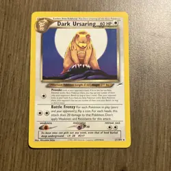 Pokemon Dark Ursaring Neo Destiny 21/105 Rare 60 HP Stage 1 Regular Card - Image 1