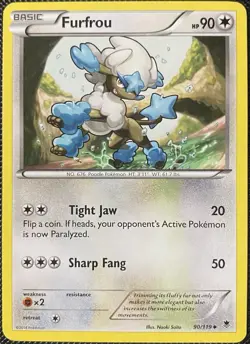 Furfrou 90/119 XY - Phantom Forces Regular - Pokemon Card - Image 1