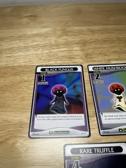 (3) KINGDOM HEARTS TCG Disney Cards White Mushroom, Rare Truffle & Black Fungus - Image 2