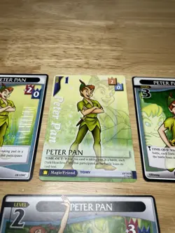 ( 4 ) KINGDOM HEARTS TCG Disney Cards “Peter Pan” Common - Uncommon Level 1-3 - Image 3