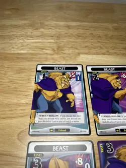 ( 4 ) KINGDOM HEARTS TCG Disney Cards Beast Common-Rare - Level 1-3 - Image 2