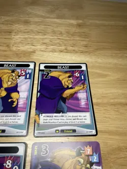 ( 4 ) KINGDOM HEARTS TCG Disney Cards Beast Common-Rare - Level 1-3 - Image 3
