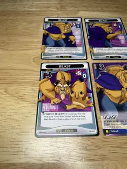 ( 4 ) KINGDOM HEARTS TCG Disney Cards Beast Common-Rare - Level 1-3 - Image 4