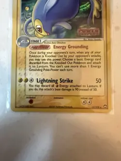 Lanturn 15/108 EX Power Keepers Rare Reverse Holo Stage 1 Pokemon Card HP 80 50 - Image 3