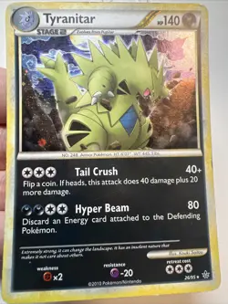 MP- Tyranitar 26/95 Holo HGSS Unleashed Deck Exclusives AUTHENTIC Pokemon Card - Image 4