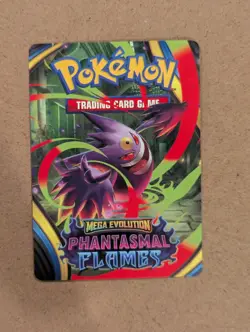 Pokemon TCG Phantasmal Flames Prerelease Trainer Tips Art Card Mega Gengar - Image 1