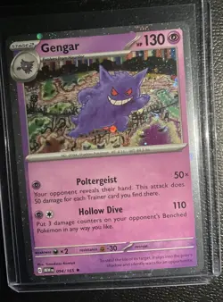 Pokemon TCG Gengar 94/165 Scarlet & Violet 151 Cosmo Holo Rare Exclusive Card - Image 1