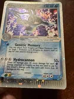 Kingdra ex 92/97 Rare E-Card, E-Reader Series EX Dragon Pokemon Card Holo MP* - Image 3