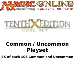 MTGO Magic Online 10E Tenth Edition Playset 1048 Cards 4x Common/Uncommon - Image 1