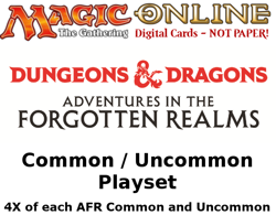 MTGO Magic Online AFR Adventures in the Forgotten Realms Playset 804 Cards 4x CU - Image 1