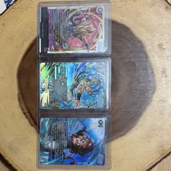 Bandai Dragon Ball Super FB09 Lot Gogeta Gogeta BR Gogeta GT SCR Foil 3 Cards - Image 1