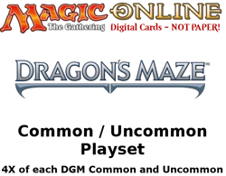 MTGO Magic Online DGM Dragon's Maze Playset 440 Cards 4x Common/Uncommon - Image 1