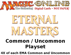 MTGO Magic Online EMA Eternal Masters 4x Common/Uncommon Playset 724 Cards - Image 1