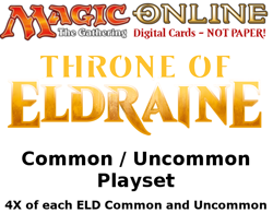 MTGO Magic Online ELD Throne of Eldraine Playset 804 Cards 4x Common/Uncommon - Image 1