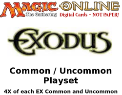 MTGO Magic Online EX Exodus Playset 396 Cards 4x Common/Uncommon - Image 1