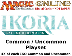 RMTGO Magic Online IKO Ikoria: Lair of Behemoths Playset 824 Cards 4x C/U - Image 1