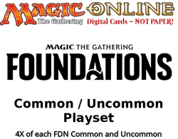 MTGO Magic Online Foundations 4x FDN Common/Uncommon/Land Playset 848 Cards - Image 1