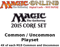 MTGO Magic Online M15 Magic 2015 Playset 804 Cards 4x Common/Uncommon/Basic Land - Image 1