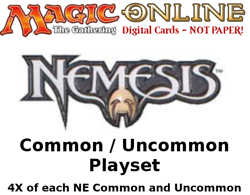 MTGO Magic Online NE Nemesis Playset 396 Cards 4x Common/Uncommon - Image 1