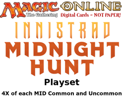 MTGO Magic Online MID Innistrad: Midnight Hunt Playset 772 Cards 4x C/U - Image 1