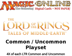 MTGO Magic Online LTR Lord of the Rings Playset 804 Cards 4x Common/Uncommon - Image 1