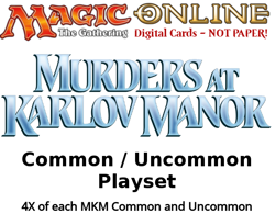 MTGO Magic Online MKM Murders at Markov Manor Playset 784 Cards 4x Common/Unc/L - Image 1
