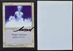 SIGNED MtG Magic Anson Maddocks _ Beta CE _ Artist Proof _ HOLY STRENGTH _1/50! - Image 1