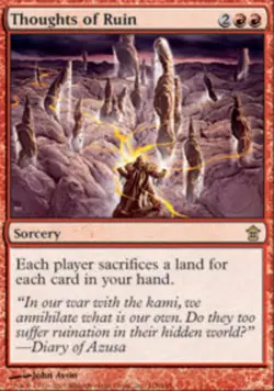 1 x Thoughts of Ruin - Saviors of Kamigawa - Moderate Play - MTG - Image 1