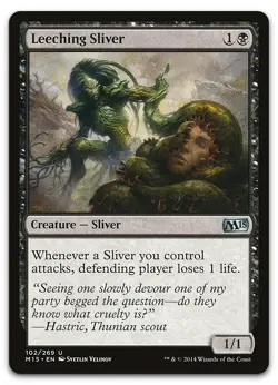 Leeching Sliver #102 (LP) Magic 2015 M15 Magic MTG - Image 1