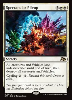 MTG 1x Spectacular Pileup, NM, Aetherdrift, Lose Indestructible Destroy Cycling - Image 1