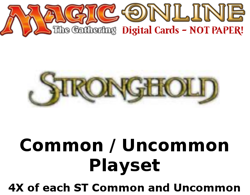 MTGO Magic Online ST Stronghold Playset 396 Cards 4x Common/Uncommon - Image 1