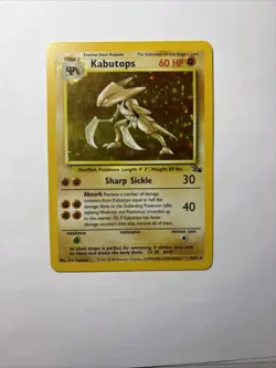 Pokemon TCG Kabutops Holo Rare Card 9/62 Fossil Unlimited 1999 - Image 4