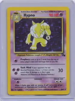 Hypno 8/62 Holo Rare Fossil Pokemon Unlimited Holo HP - Image 1