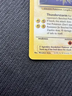 Pokemon TCG Zapdos 30/62 Fossil Set Rare Vintage 1999 Non Holo - LP - Image 5