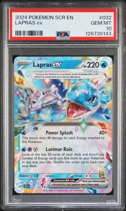 2024 POKEMON SCR EN-STELLAR CROWN #032 LAPRAS EX PSA 10 - Image 1