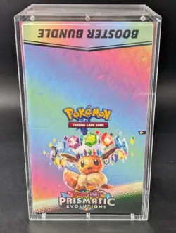Pokemon SV8.5 Prismatic Evolutions Sealed Booster Bundle Display W/Acrylic Case - Image 1