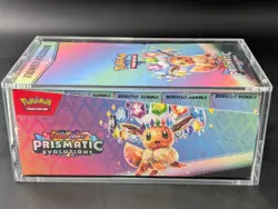 Pokemon SV8.5 Prismatic Evolutions Sealed Booster Bundle Display W/Acrylic Case - Image 4