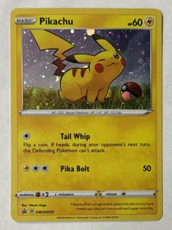 Pikachu SWSH039 Cosmos Holo Pokemon TCG Black Star Promo Ungraded - Image 1