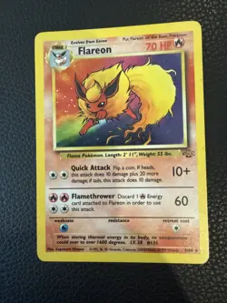Pokemon TCG: Flareon 3/64 Jungle Holo Played - Image 1