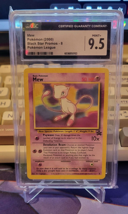 2000 Pokemon Mew Black Star Promo #8 Pokemon League CGC 9.5 Mint+ - Image 1