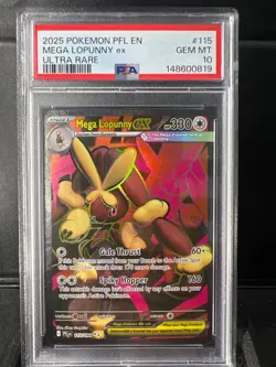 2025 Pokemon Mega Lopunny EX ultra rare #115 PSA 10 - Image 1