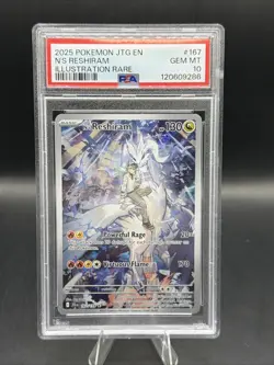 2025 POKEMON JTG EN-JOURNEY TOGETHER #167 N'S RESHIRAM PSA 10 - Image 1