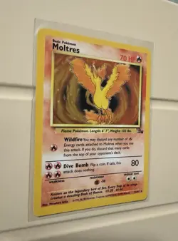 Pokemon Moltres 12/62 Fossil Holo Unlimited (LP) - Image 2