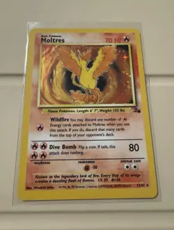 Pokemon Moltres 12/62 Fossil Holo Unlimited (LP) - Image 4